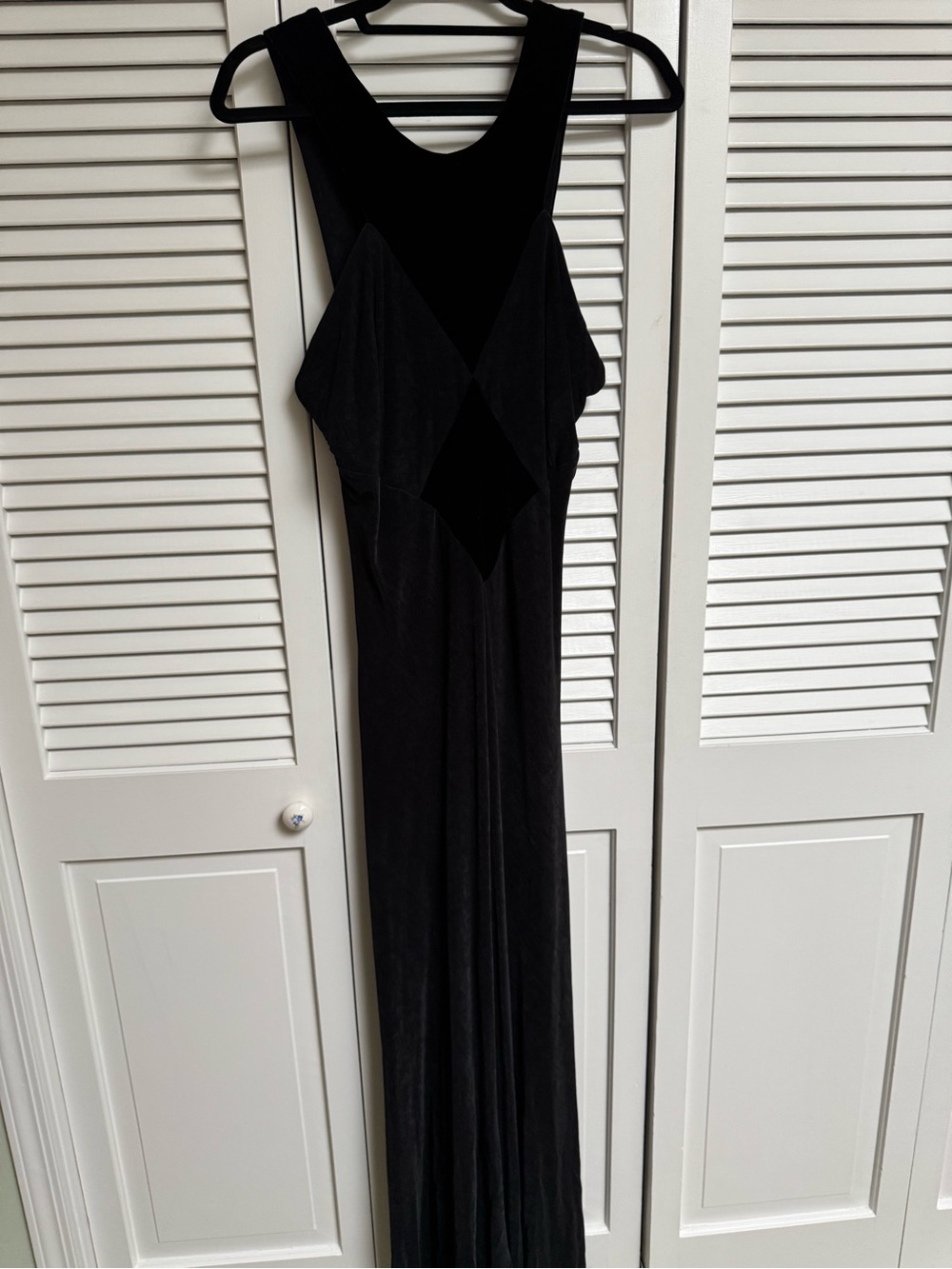 Black Velvet Accent Evening Gown - Women Dresses Size 12 - Picture 9 of 9